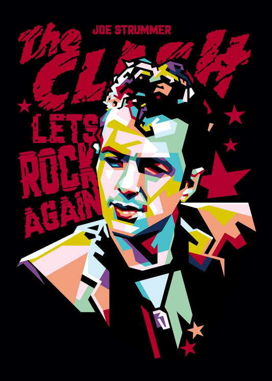 Clash’s Strummer wpap portrait