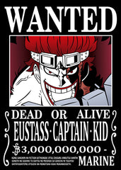 One Piece EUSTASS CAPTAIN Wanted Poster
