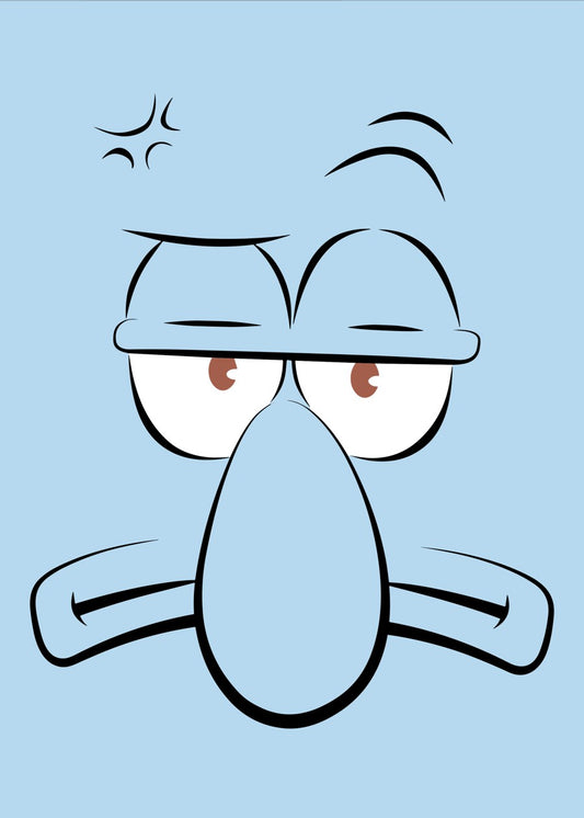 Grumpy Squidward Face