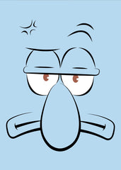 Grumpy Squidward Face