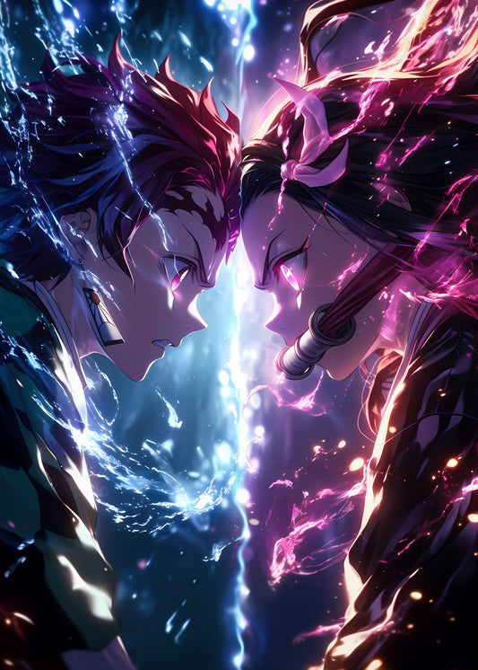 Tanjiro Kamado and Nezuko Kamado, Demon Slayer Kimetsu no Yaiba