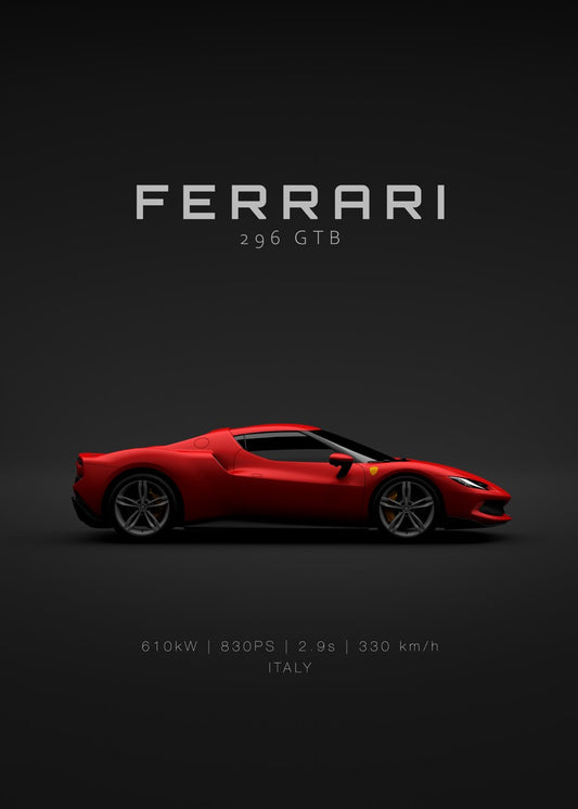2021 Ferrari 296 GTB - Red