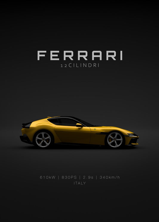 2025 Ferrari 12Cilindri Yellow