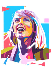 Taylor Swift pop art portrait