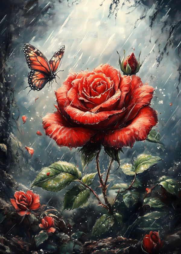 Rose in the Rain
