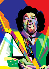 Jimi Hendrix Pop WPAP Art