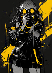 Gas Mask Girl - Yellow / Black