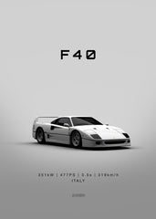 Ferrari F40 1992 - White
