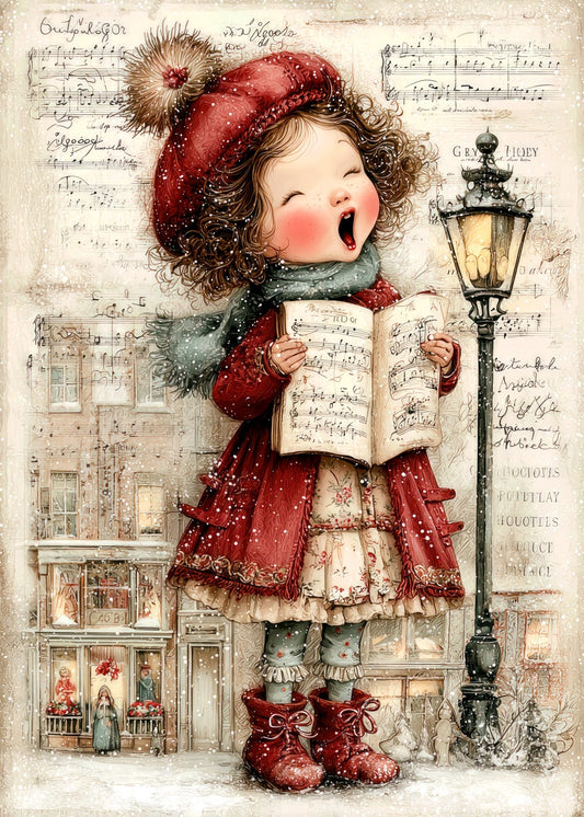 Little Girl Singing Joyfully