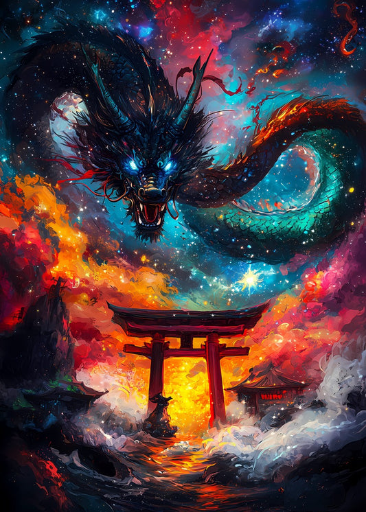 Celestial Dragon over Torii Gate