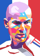 Zinedine Zidane pop art
