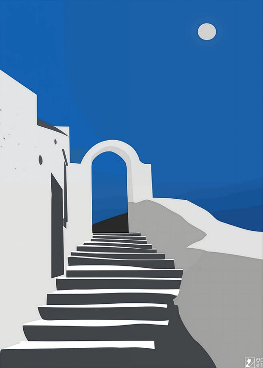 Santorini Blue Sky Archway