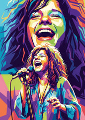 Janis Joplin pop art portrait
