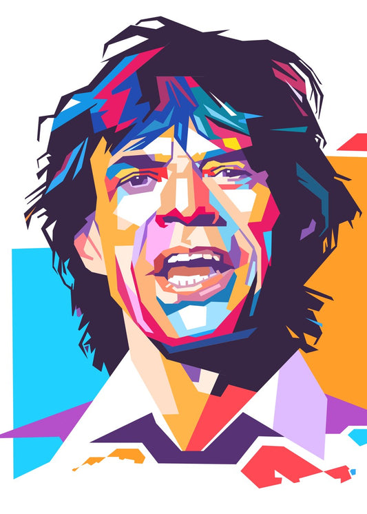 Mic Jagger WPAP art style