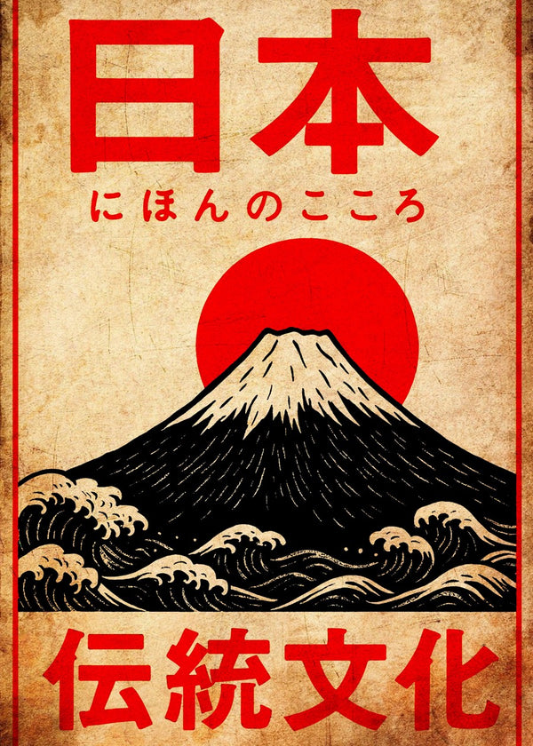 Mount fuji japanese vintage art