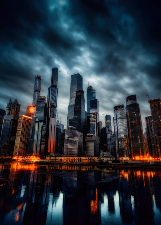 A cloudy view of a city