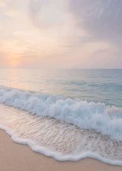 Tranquil Ocean Shore at Sunset