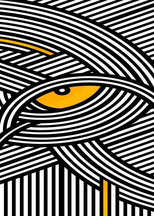 Hypnotic Eye Line Art