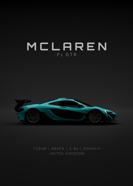 McLaren P1 GTR - Cyan - Specs