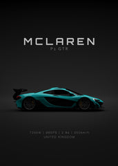McLaren P1 GTR - Cyan - Specs