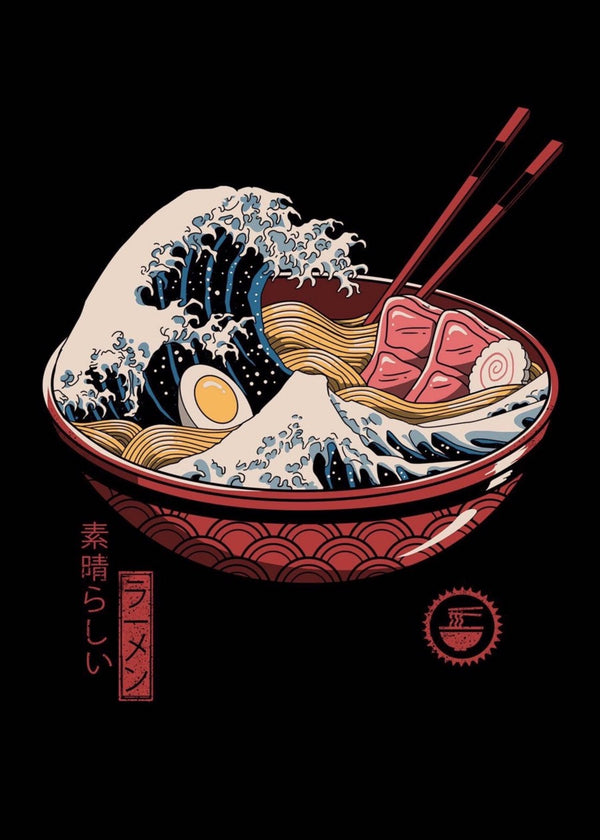 The Great Wave off Kanagawa Ramen Art
