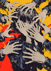 Anime Girl Surrounded by Hands