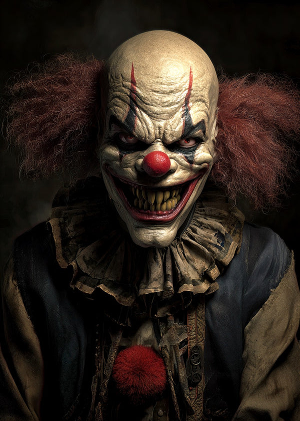 An Sinister Evil Clown Smiles