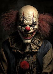 An Sinister Evil Clown Smiles