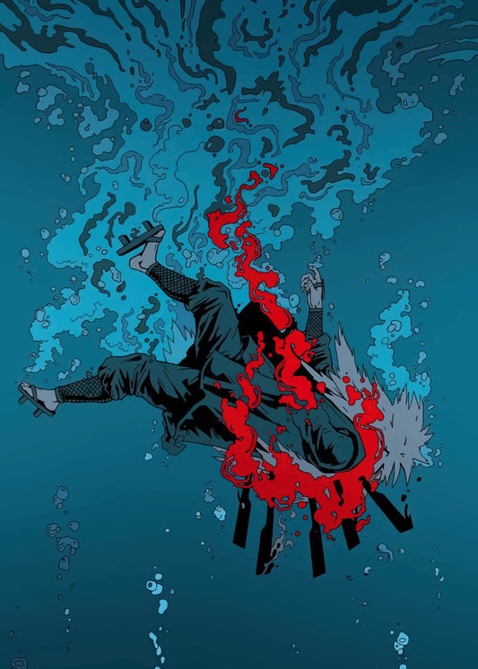 Jiraiya die in water, Naruto