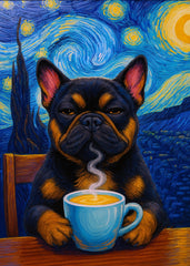 Frenchies Bull Dog Coffee Starry Night