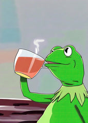 Kermit the Frog drinks tea