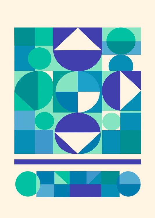 Tribal Pattern with Teal L