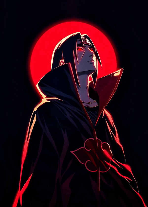 Itachi Uchiha red moon, Naruto