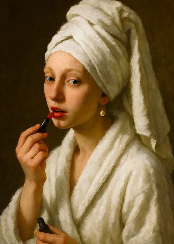 Girl With A Bathrobe & Makeup