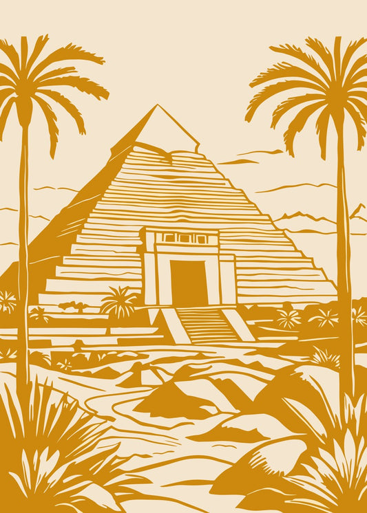 Egyptian Pyramid Vintage Art