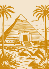 Egyptian Pyramid Vintage Art