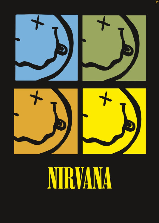 Nirvana Smiley Face Poster