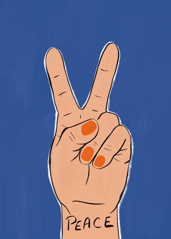 Peace Sign Hand Art