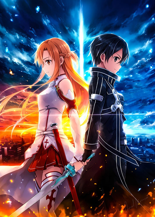 Asuna and Kirito, Sword Art Online