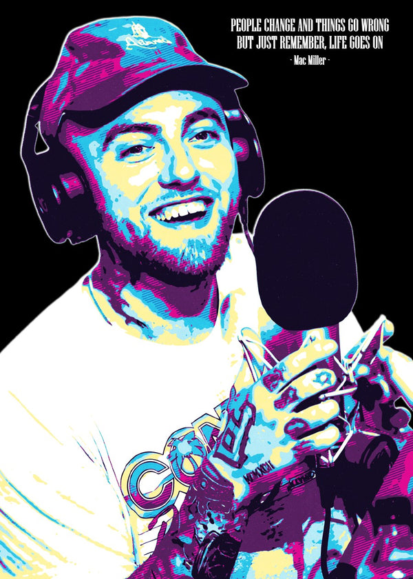 Mac Miller Rapper Style Retro