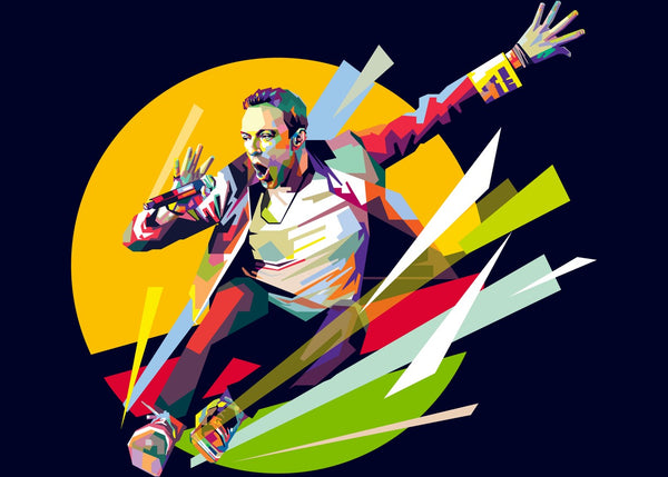 Chris Martin flying