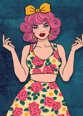 Retro Pop Pin-Up Girl