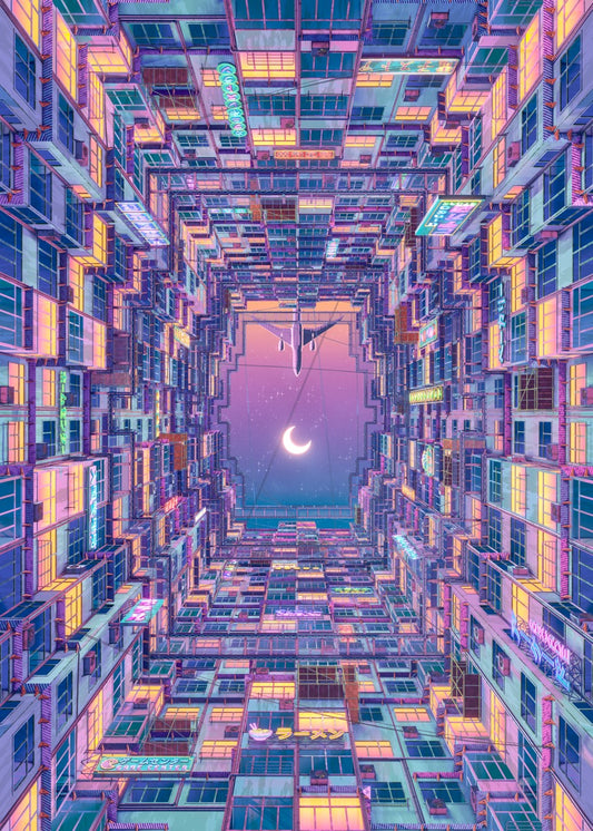 Lofi Skyscraper Moon