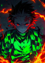 Tanjiro Flame Aura
