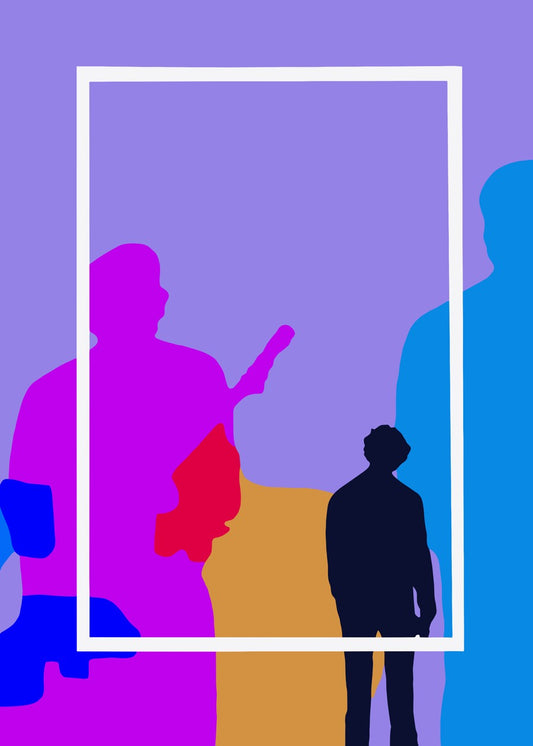 Abstract Silhouette Band Art