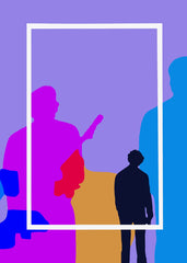 Abstract Silhouette Band Art