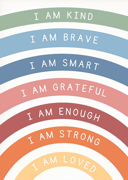 Rainbow Affirmations Wall Art