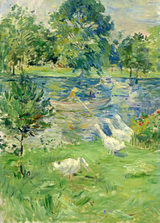 Girl in a Boat with Geese 