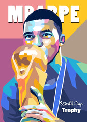 Kylian Mbappe in WPAP Style