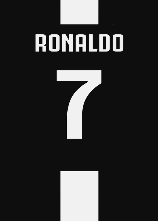 Ronaldo Number 7 Black White
